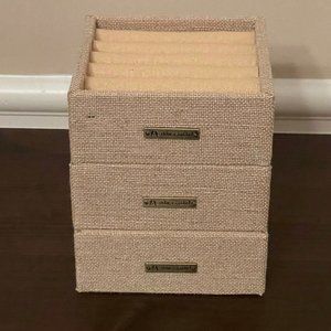 SOLD Set of 3 Chloe + Isabel Linen Ring + Stud Earring Display Boxes